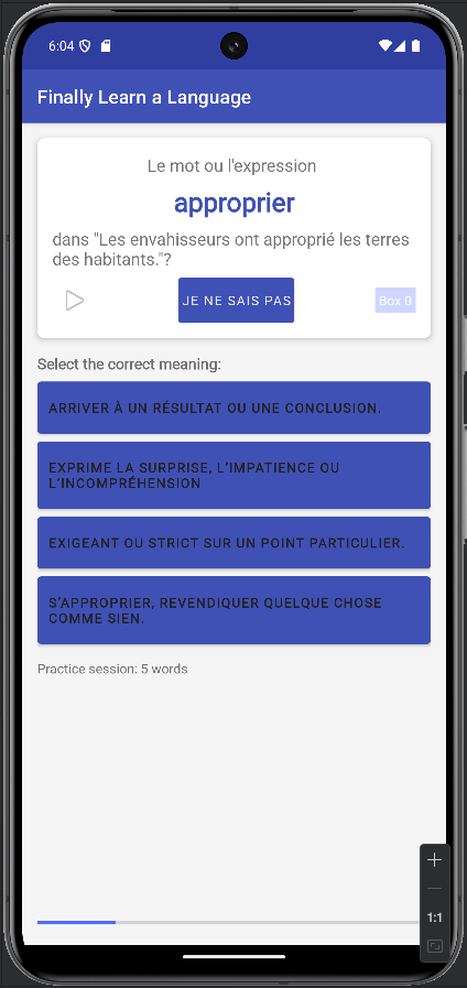 Add Words Screen